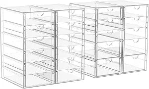 ARSTPEOE 22-Drawer Acrylic Storage & Makeup Organizer for Desk, Bath