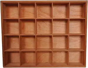 Organizer Box Wooden Storage Divider Holder Showcase Display Box