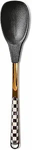 MACKENZIE-CHILDS Kitchen Spoon, Silicone Cooking Spoon, Black-and-White Courtly Check
