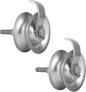 2 Pack Sliding Gate Rollers 5" Steel Pipe Track Roller Galvanized for 1 5/8" Pipe Track Gate Hardware Kit (Track Roller)