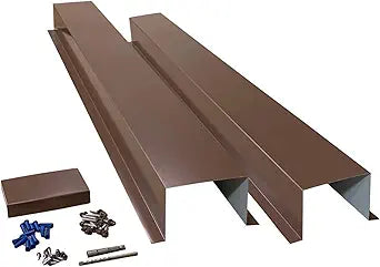 EAGLE 1 Metal Line Set Cover Kit for Mini Split and Central Air Conditioner & Heat Pump (Multiple Sizes and Colors) (4x4, Brown)