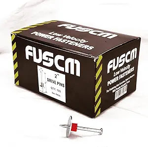 2" Powder Actuated Fasteners, Drive Pins with 1" Washer, PW200, 100pcs/pack, 4 Pack