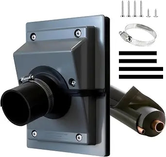 HVAC Wall Penetration Cover & Line-Set Cover Kit UV-resistant Split Air Conditioning Duct Kit Wall Cover Fits 1 3/4" Insulated Refrigerant Lines for Indoor and Outdoor Air Conditioning Systems (Grey)