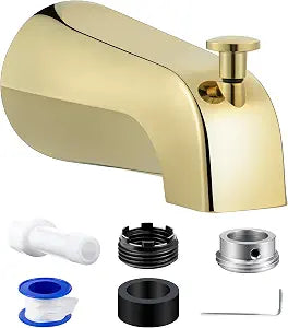 Dreyoo Tub Spout, Tub Faucet for Bathtub (Polished Brass,Simple)