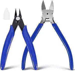 2 Pack Wire Cutters Set, 6"+5" Flush Cutters, Side Cutting Pliers