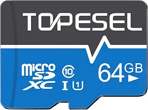 TOPESEL 64GB(The Actual usable Capacity is 57.6GB) Micro SD Card SDXC Memory Cards UHS-I TF Card Class 10 for Camera/Dash Cam/Tablet/PC/Computer(64GB 1Pack)