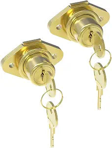U 9947 Drawer Lock, 7/8" Diecast, Yale Keyway 2-Pack