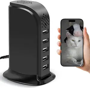 Wireless USB Charger Camera with Motion Detection, WiFi Nanny Cam for Pet & Home Security  Phone App & USB Charging
