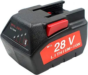 3000mAh Li-ion Battery Pack MIL28A Replacement for 28V Battery M28 V28 48-11-2830 0726-22 0780-20 Compatible with Cordless Tool 0729-21 0729 0725 0719 0740 F39 2650-22 6514-21 0730-22