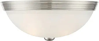 Savoy House 6-780-13-SN Flush Mount with White Glass, 13"