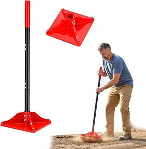 8" x 8" Steel Tamper Tool with 48" Handle, Heavy Duty Hand Compactor for Soil, Gravel, Dirt, Asphalt, Pavers, Driveway Repair, Lawn & Landscaping
