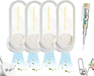4 Pack Air Purifier Plug In for Home Night light design,Air Ionizer Purifier Plug In,Portable Negative Ion Generator,Ionic Air Freshener For Pet Odor,Kitchen Odor,Dust,Smoke Smell