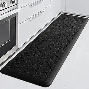 TranquilRelax 4/5 Inch Thick Anti-Fatigue Kitchen Mat Water Resistant Non-Slip Kitchen Floor Mat Ergonomic Comfort Standing Mat for Home Kitchen Office Laundry 17.3"x 60" Black