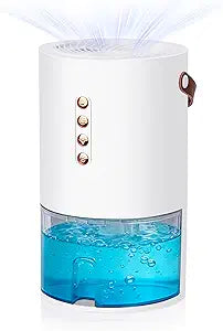 Dehumidifiers for Home, 60 Oz Small Dehumidifier for Basement. Portable Dehumidifier for Bedrooms, Bathrooms, Closets, and RVs, with Automatic Shut-off And Color Indicator Lights.