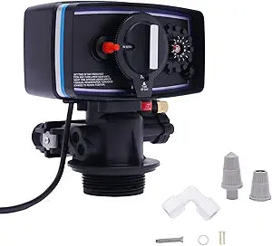Time Clock Control Valve, for 9''-11'' Diameter Water Filter Softener Resin Tank 5600 Water Softener Timer 110V 12-Day Timer Valve Water Softener Valve Replacement Head