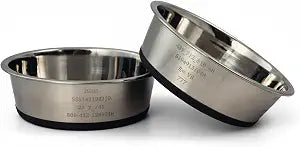 SANA Numerana Life Enhancing Pet Bowl, Stainless Steel Bowl with Grabovoi Numbers & Sacred Geometry for Dogs & Cats  Medium