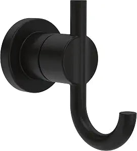 Delta Double Towel Hook for Bathroom or Kitchen| Matte Black | Nicoli Accessories