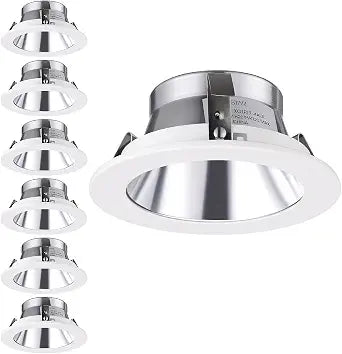 TORCHSTAR 6-Pack 4 Inch Recessed Light Trim, Aluminum Reflector
