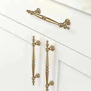 Shimeyao 10 Pack Champagne Bronze Cabinet Pulls 5"(128mm) Hole Center Vintage Cabinet Pulls Handles Drawer Handles Closet for Kitchen Bathroom Drawer Dresser Pull Hardware