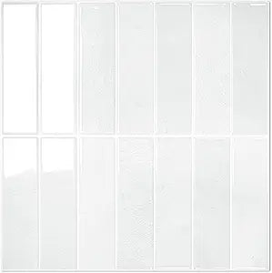 STICKGOO 10-Sheet Peel and Stick Backsplash Tile, Self Adhesive Vinyl Wall Tiles, Stick on Backsplash for Kitchen and Bathroom(Thicker Design)