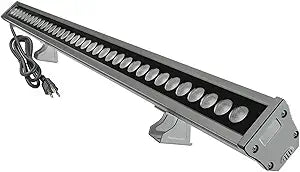36W LED Wall Washer Light Bar, 4000lm 5000K Daylight Linear Strip, 120V Plug in Outdoor Signage Lighting, IP65 Waterproof Anti-Fog Valve, 45 Beam for Indoor Art, Stage, Patio, Landscape