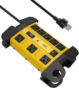 CRST 8-Outlet Heavy Duty Surge Protector Power Strip with USB-C, ETL Listed