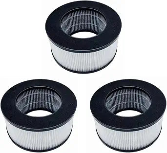Nispira LR124 True HEPA Replacement Filter for CVS Health Desktop Air Purifier 3-in-1 True HEPA Activated Carbon, 3 Packs