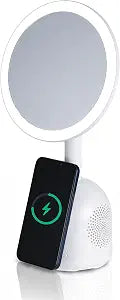 ELLE - LED Vanity Mirror with Bluetooth Speaker and Wireless Charging