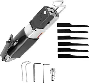 maXpeedingrods Air Reciprocating Body Saw and File Accessories Kit, Pneumatic Body Saws Tool with 6PCS 24T & 32T Blades Heavy Duty Hacksaw Cutter for Metal Sheet Cutting