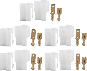 T Type 2 Pin Power Plug, T Type 2 Pin DC Power Connector Plug, Male and Female Connectors, Compatible with FT 7800R FT 8800R FT 8900R