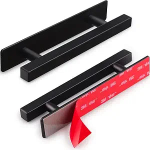 RVPEKUPE Self Adhesive Cabinet Door Handles 6" Matte Black 2-Pack