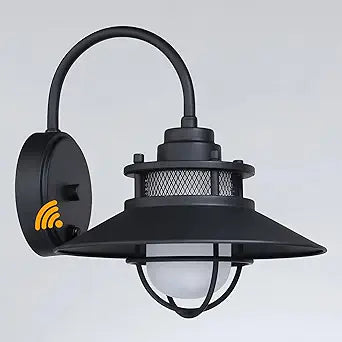 Black Gooseneck LED Barn Light-Dusk to Dawn Outdoor Wall Sconce with Photocell Sensor Farmhouse Exterior Lights LED 3000K Dusk to Dawn Gooseneck Outdoor Lighting for Porch Garage Patio, 9W,450LM