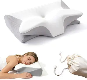 Cervical Neck Pillow for Pain Relief,Ergonomic Contour Memory Foam Pillows,Orthopedic Bed Pillow for Side Back Stomach Sleeper,Cooling Pillow.