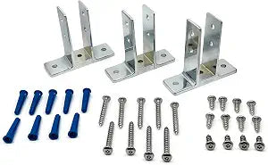 Harris Hardware 15516 Zamac Urinal Screen Bracket 3-Pack for 1" Panels
