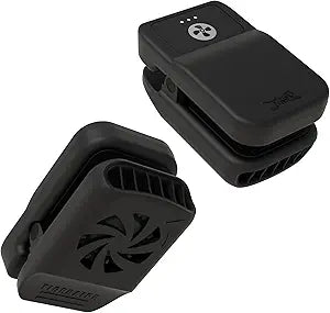 Tigeraire Lil Breezy for Kids | Clip-On Hat Fan | Mini Personal Portable Hat Fan with 8 MPH Airflow, 6H Runtime | Face and Head Cooling for Young Athletes | Rechargeable | Hat Clip Design - Black