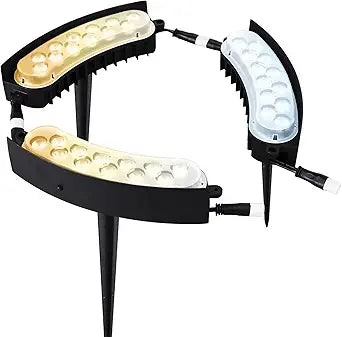 LEONLITE Update 5CCT Low Voltage Landscape Tree Ring Lights, AC/DC 12-24V, 750LM 11W/PCS Aluminum IP65 Landscape Spotlights for Big Tree&Palm Tree, 1800K/2700K/3000K/4000K/5000K, Pack of 3