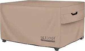 ULTCOVER Rectangular Gas Fire Pit Table Cover 52x34 inch Waterproof Heavy Duty Firepit Cover