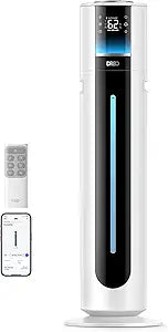 DREO 11L Humidifier Large Room 700ft┬▓, 100H Smart Cool Mist Humidifers for Bedroom, 21dB Quiet, Top Fill, Clean Tank Technology, App & Remote Control, Aroma Box, RGB, 12h Timer, White, Humidifer 747S