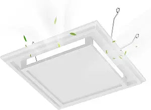 S97009648 White Bathroom Exhaust Fan Grille Cover Replacement  Compatible with Broan-NuTone 681 682 Duct-Free Ventilation Fans, 8-5/8" x 8-5/8" Square Vent Cover