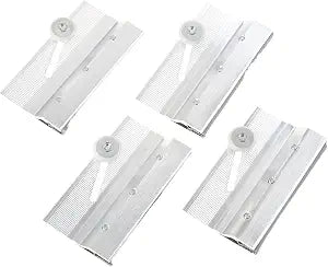4Pcs M6053 Frameless Shower Door Rollers for Glass up to 1/4" Thick Silver