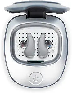 Lexie Electronic Hearing Aid Dryer - Dehumidifier that Removes Moisture to Extend Hearing Aids Lifespan - Equipped with UV Lamp Light Sanitizer for Cleaning & Drying OTC Devices
