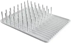 OXO Good Grips Compact Dish Rack, Biscuit, 13-3/4" x 10-3/8" x 3-1/2" h for Storage