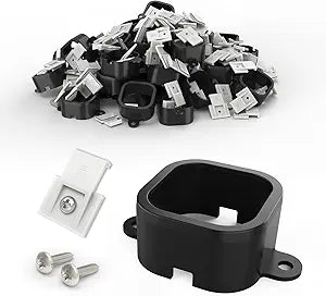 Mounting Brackets for Govee Permanent Outdoor Lights Pro H706A/B H806A/B, Light Clips for Govee Pro Outdoor Lights 150FT with 90Pcs Light Clamp & 90Pcs Wire Clips with Screws - Black