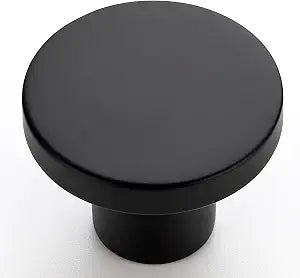 HOME EDIT 10 Pack Black Cabinet Knobs, 1-1/5 Inch Round Drawer Knobs