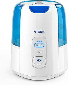 Vicks Dual Comfort Cool + Warm Mist Humidifier for Bedrooms With Fusion Technology, Compatible with Vicks VapoPads and VapoSteam, White
