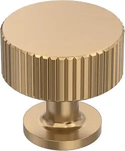 Alzassbg 1.1" Champagne Bronze Ribbed Round Cabinet Knobs 10 Pack AL6095BRG