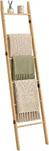 Blanket Ladder 6 Tier with Shelf for Living Room Bedroom and Bathroom