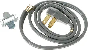WX09X10007 GE Appliances 5' 40 Amp 3-Wire Range Cord, Heavy-Duty Electric Range Power Cord with Right-Angle Plug, UL Listed, 99.9% Pure Copper, Universal Fit