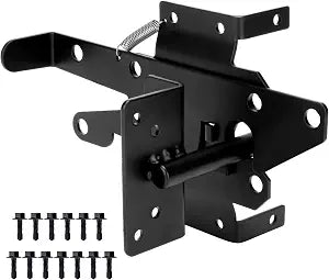 Self-Locking Fence Gate Latch Heavy Duty Post Mount Automatic Gate Hardware