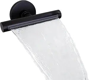 Waterfall Shower Head Bath Massage Body Spray Jets, Matte Black